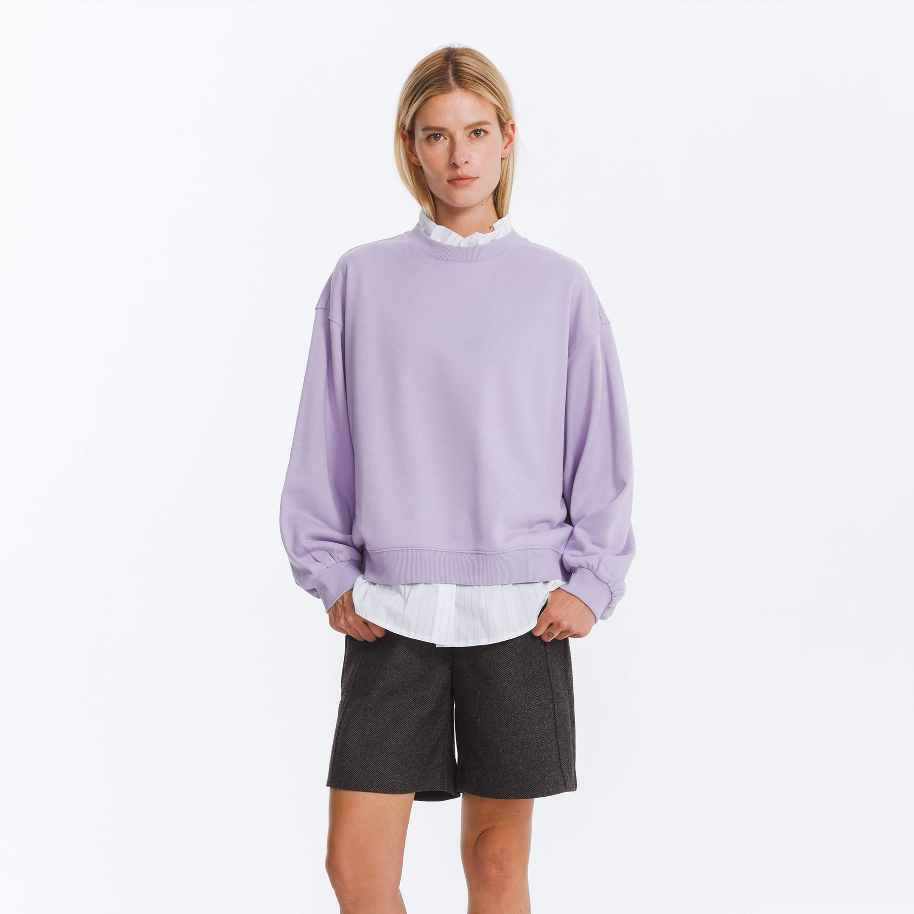 Oversized Sweatshirt with Cotton Blend-21