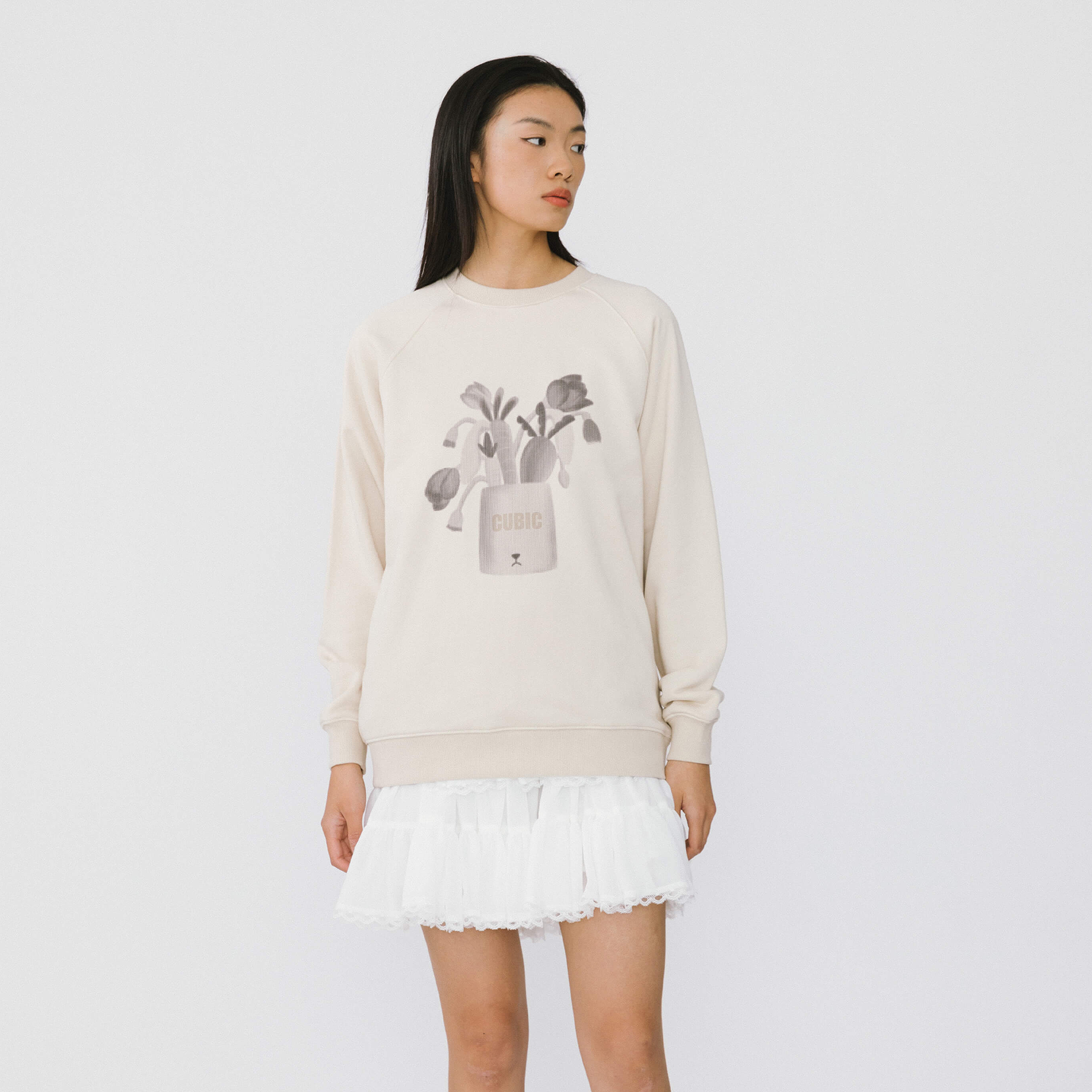 Round Neck Printed Sweatshirt-7