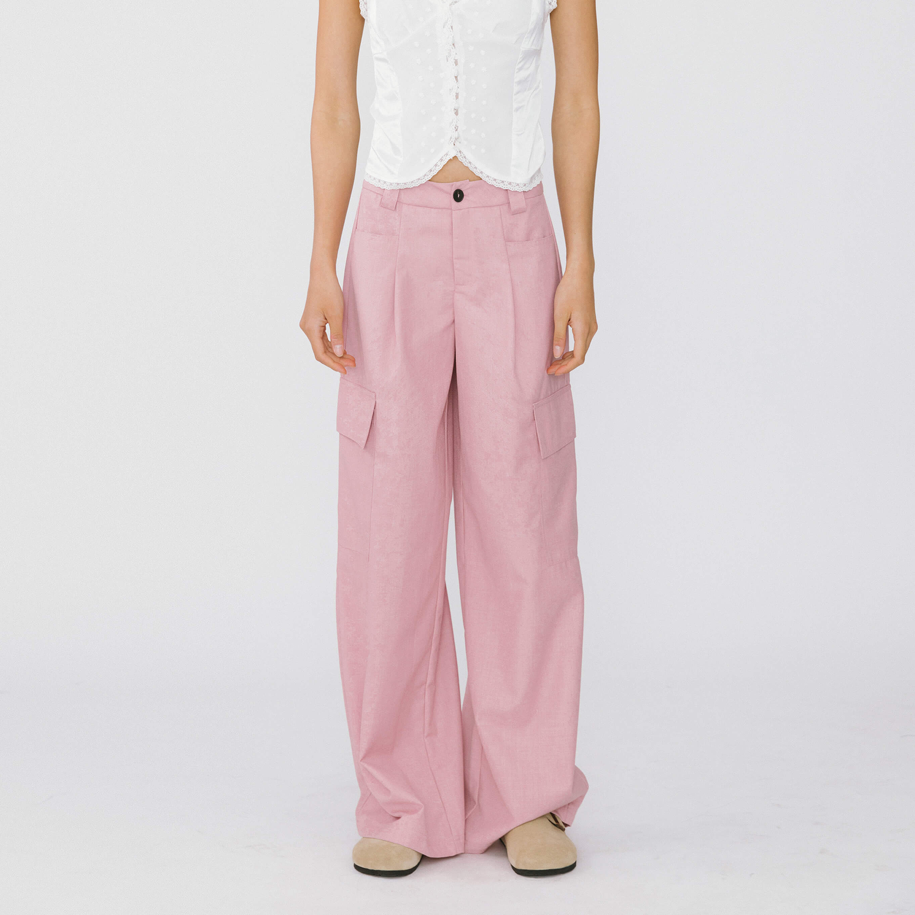 Straight Leg Cargo Trousers-14