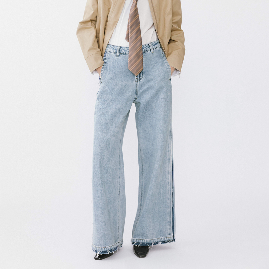High Waist Barrel Leg Jeans-3