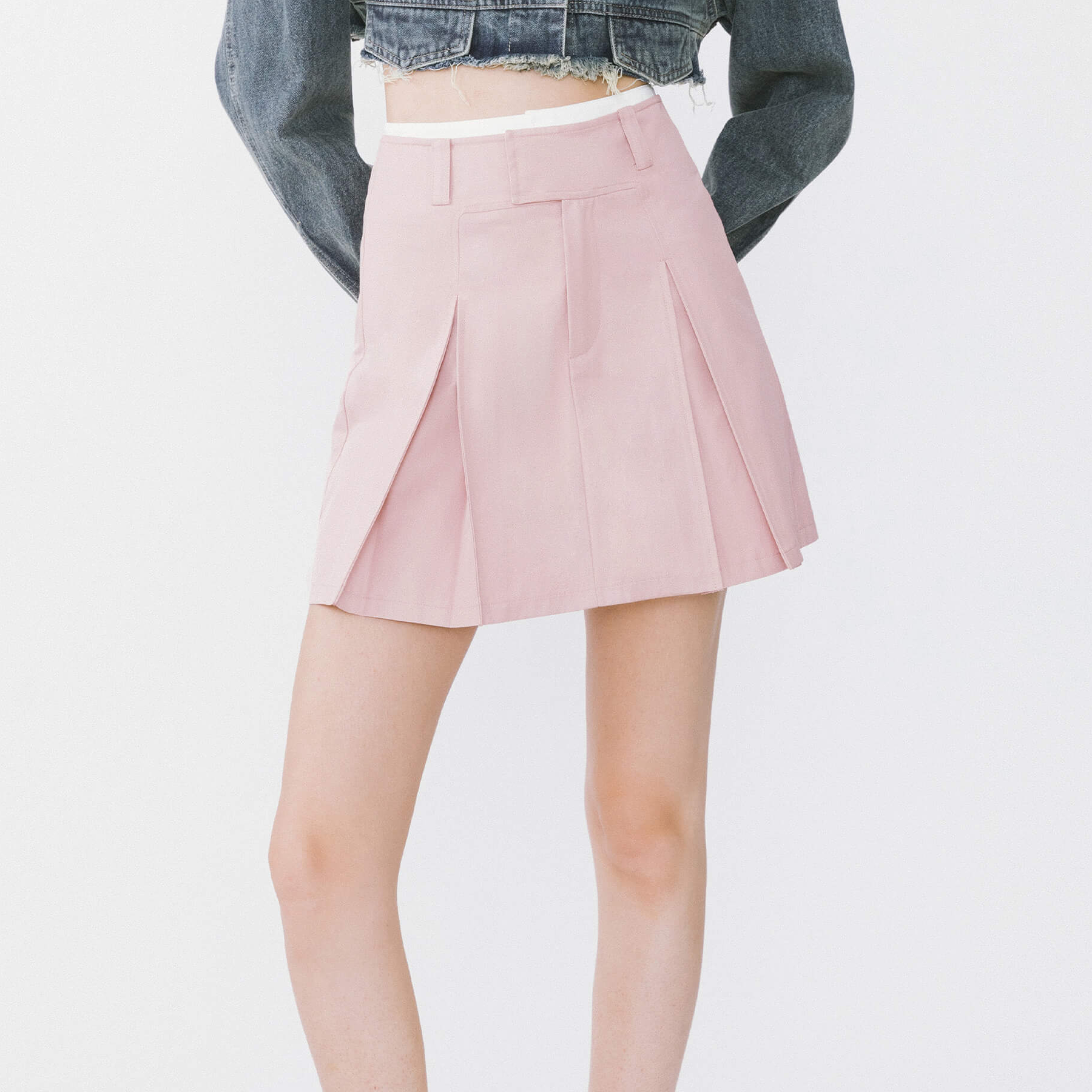 Pleated Short Skirt-9