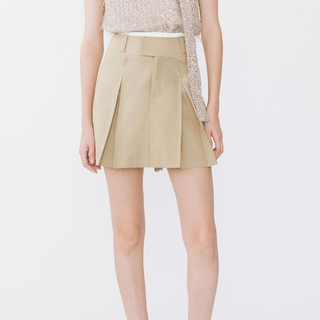 Pleated Short Skirt