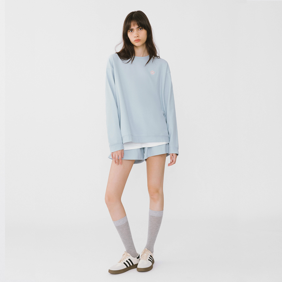 Oversized Long Sleeve T-Shirt and Matching Shorts-21