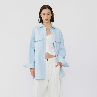 Light-colored Loose Denim Jacket