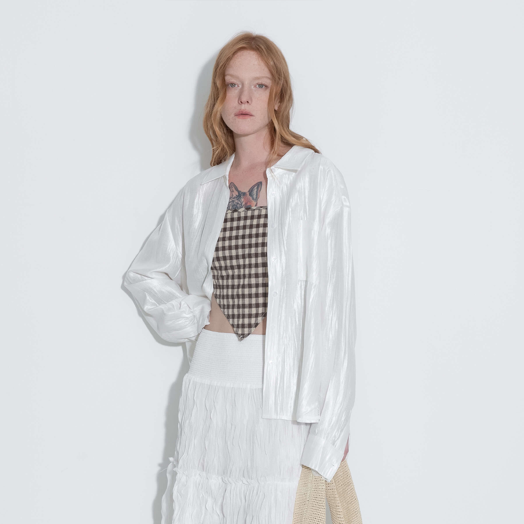 Lace Patchwork Loose Long Sleeves Shirt-3