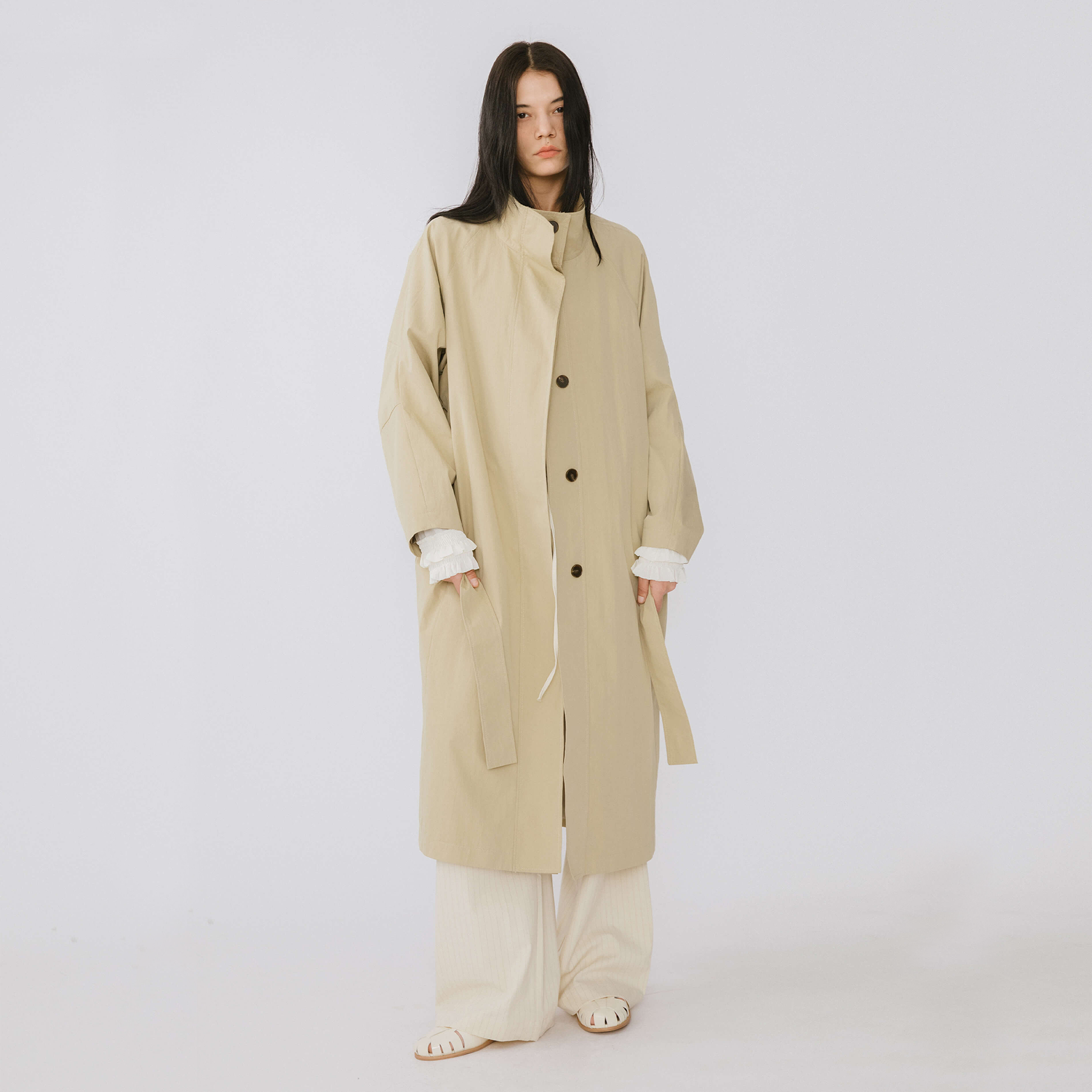 Single Breasted Trench Coat-11