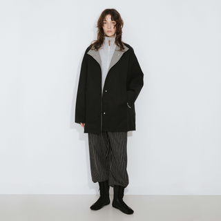 Funnel Neck Reversible Trench Coat