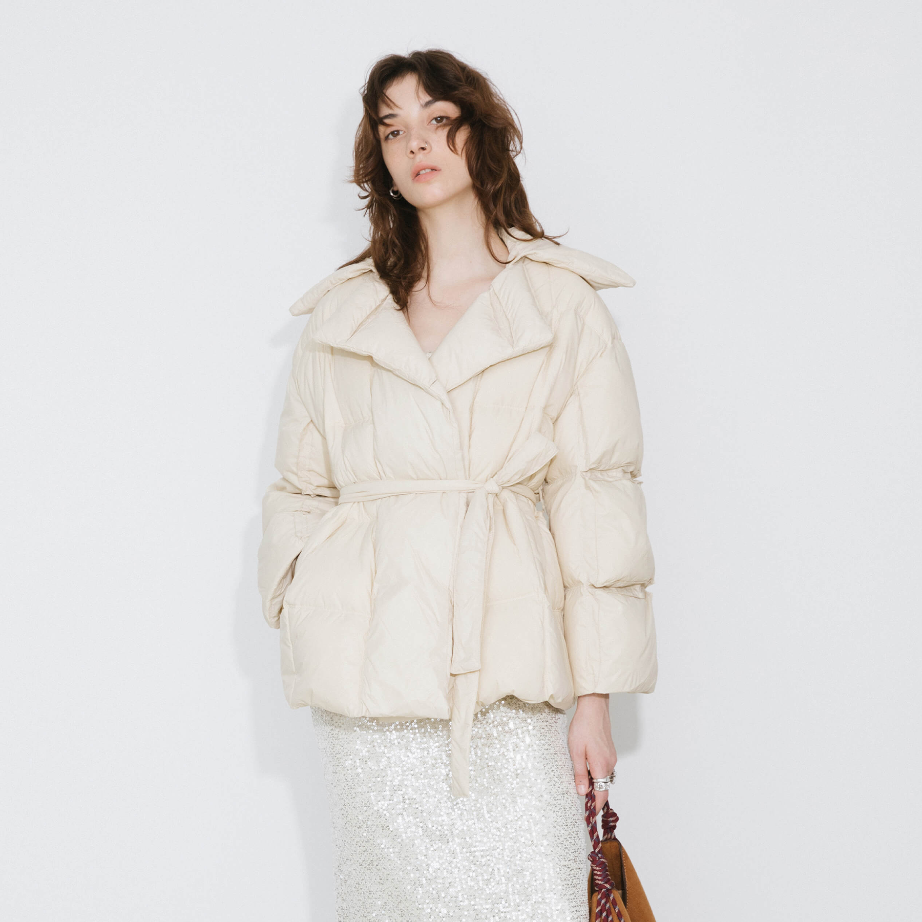 Short Boxy Down Coat-6