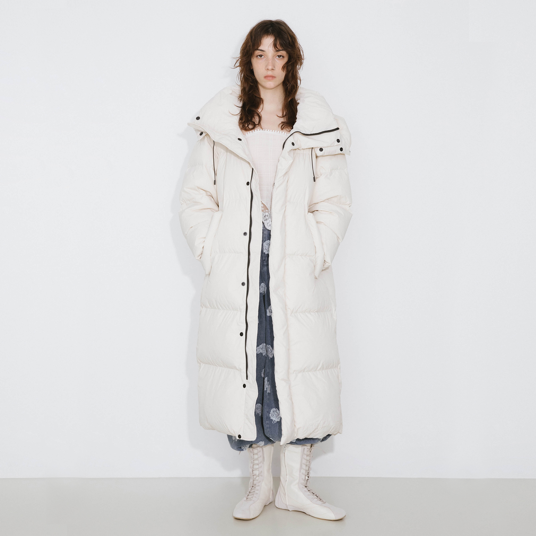 Long A-line Down Coat-6