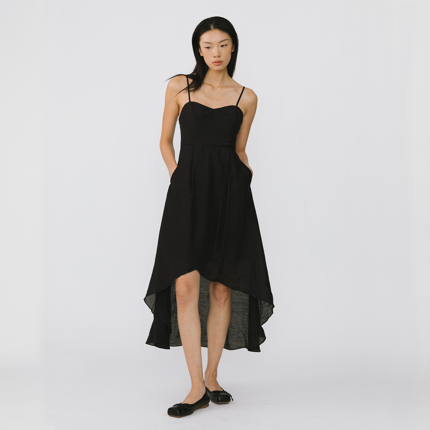 High-low Hem Sling Dress-14