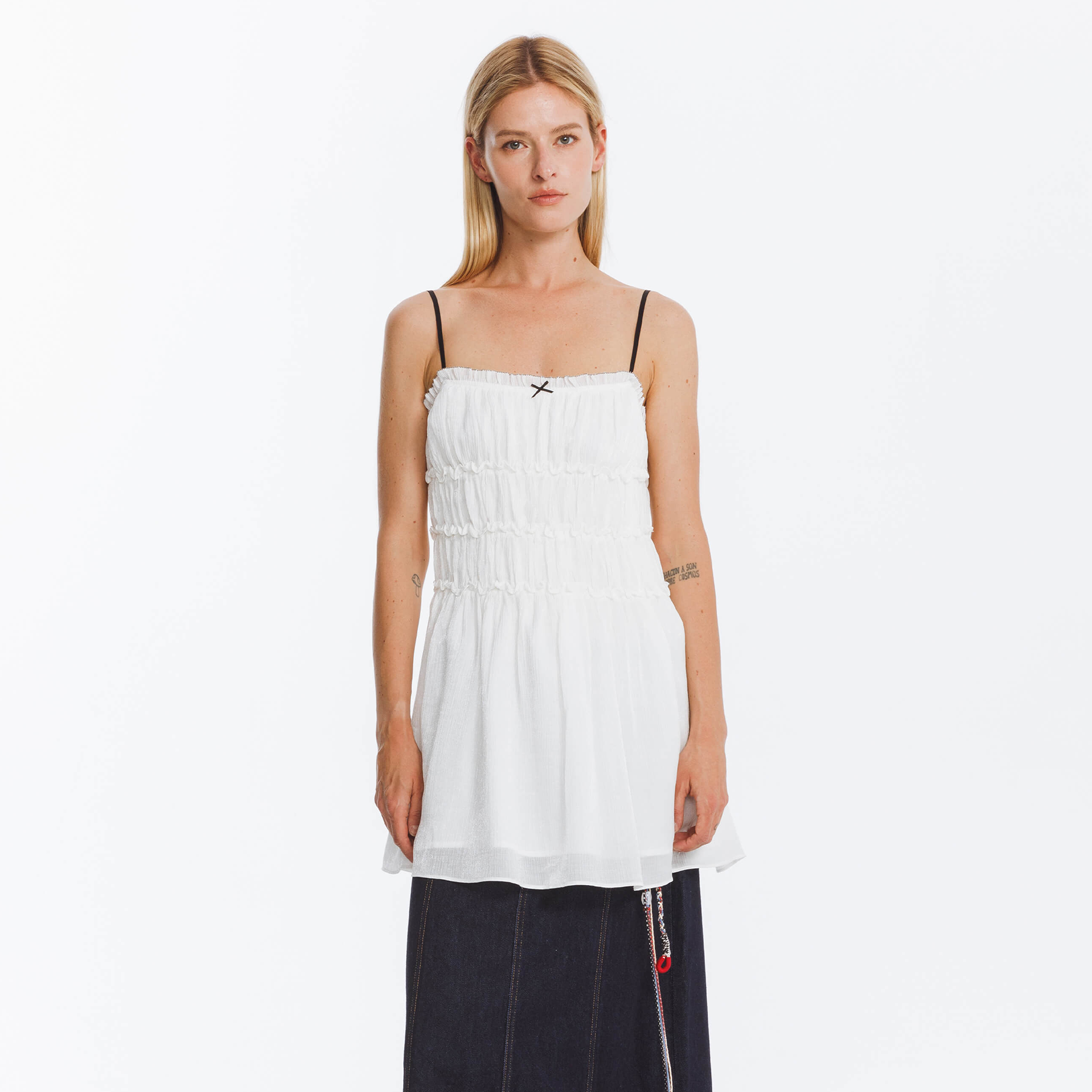 Fit Lace Pleated Sling Dress-6
