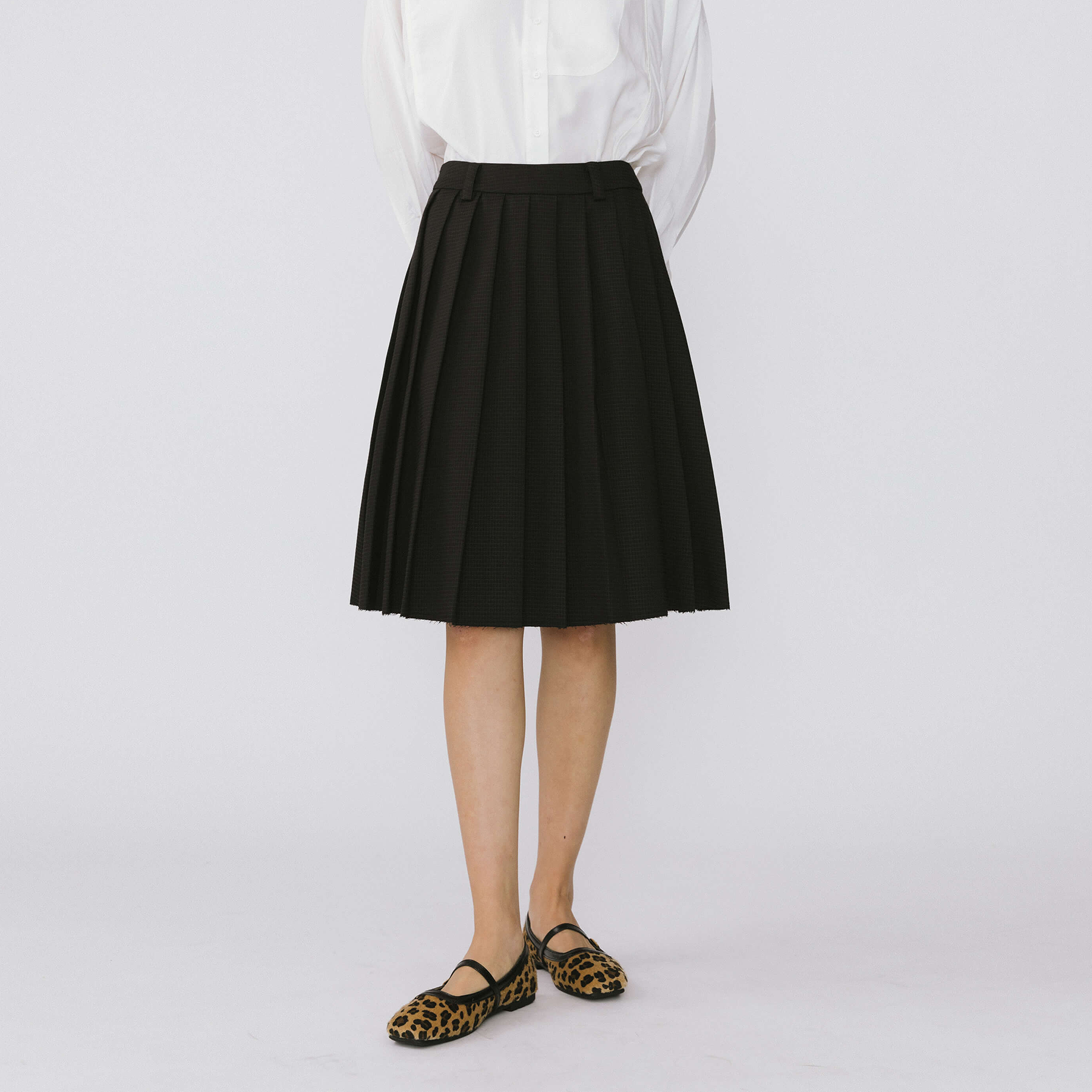 Plaid Pleated Skirt-13