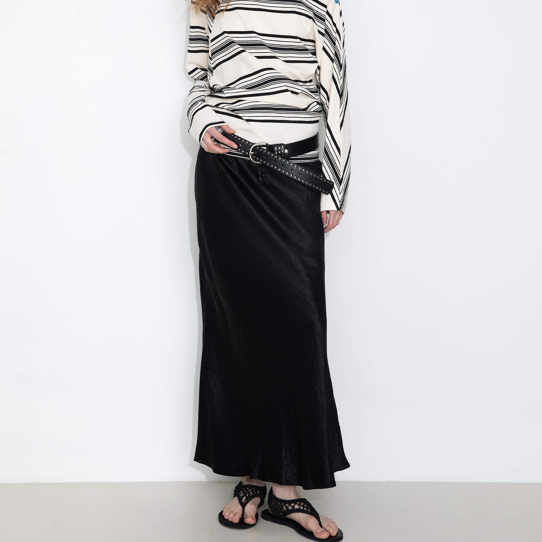 100% Heavyweight Acetate Bias Cut Skirt-9