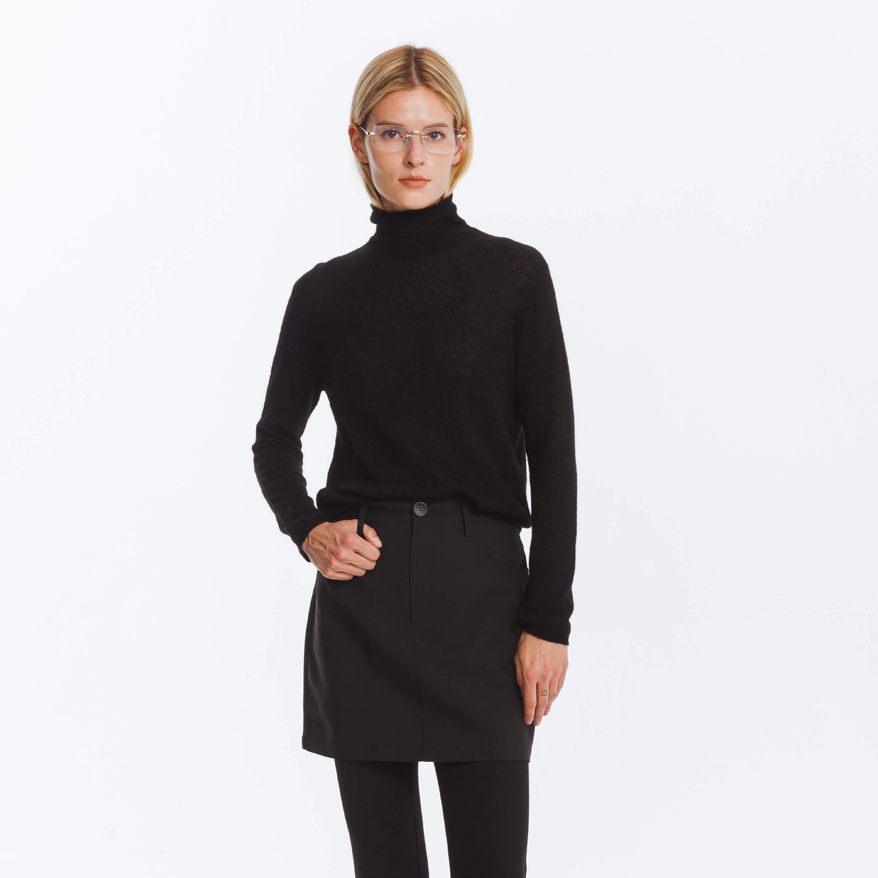 Thin Wool Long Sleeves Top-14