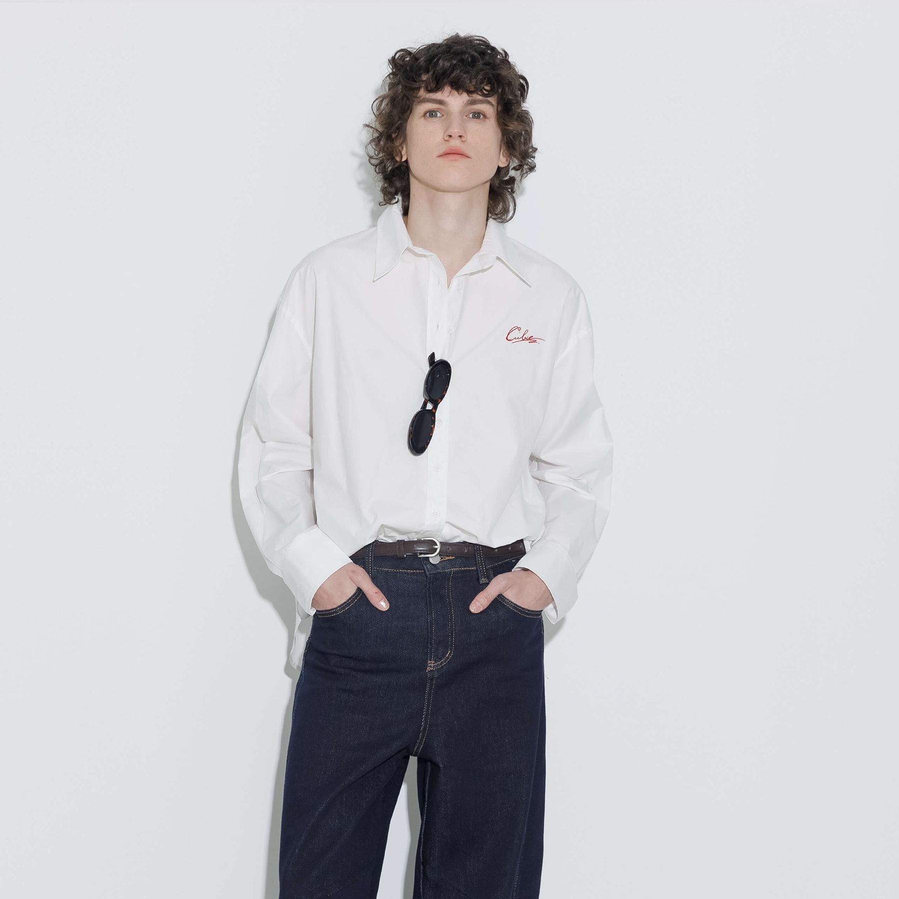 100% Cotton Embroidered Oversized Shirt-7