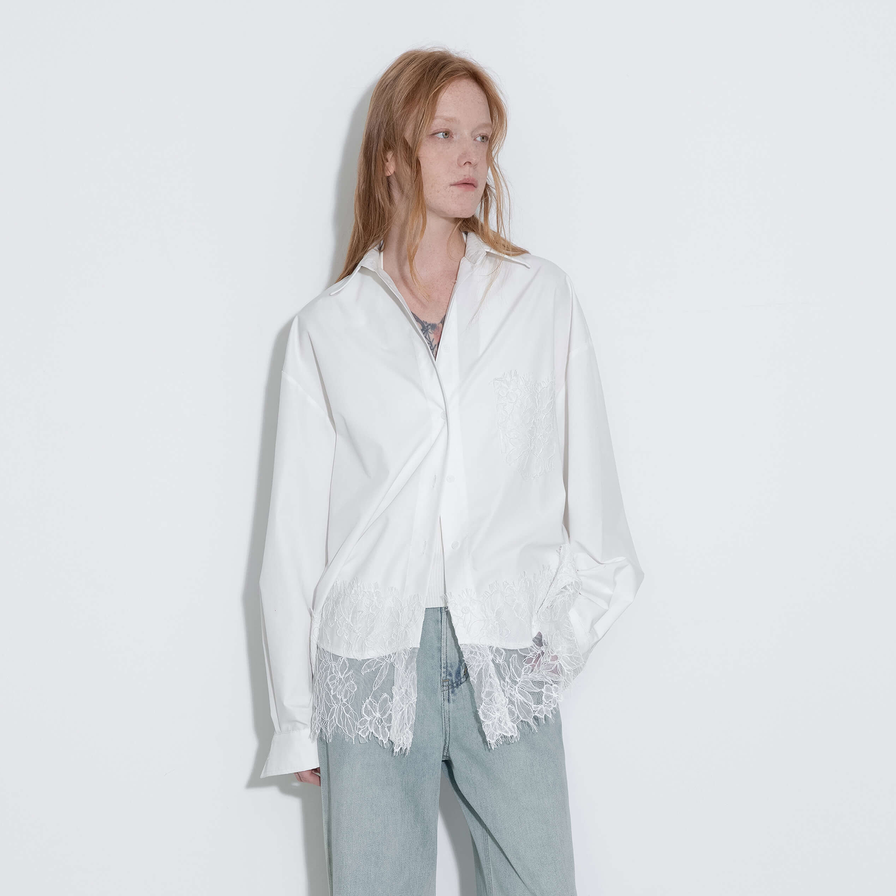Lace Panel Shirt-11
