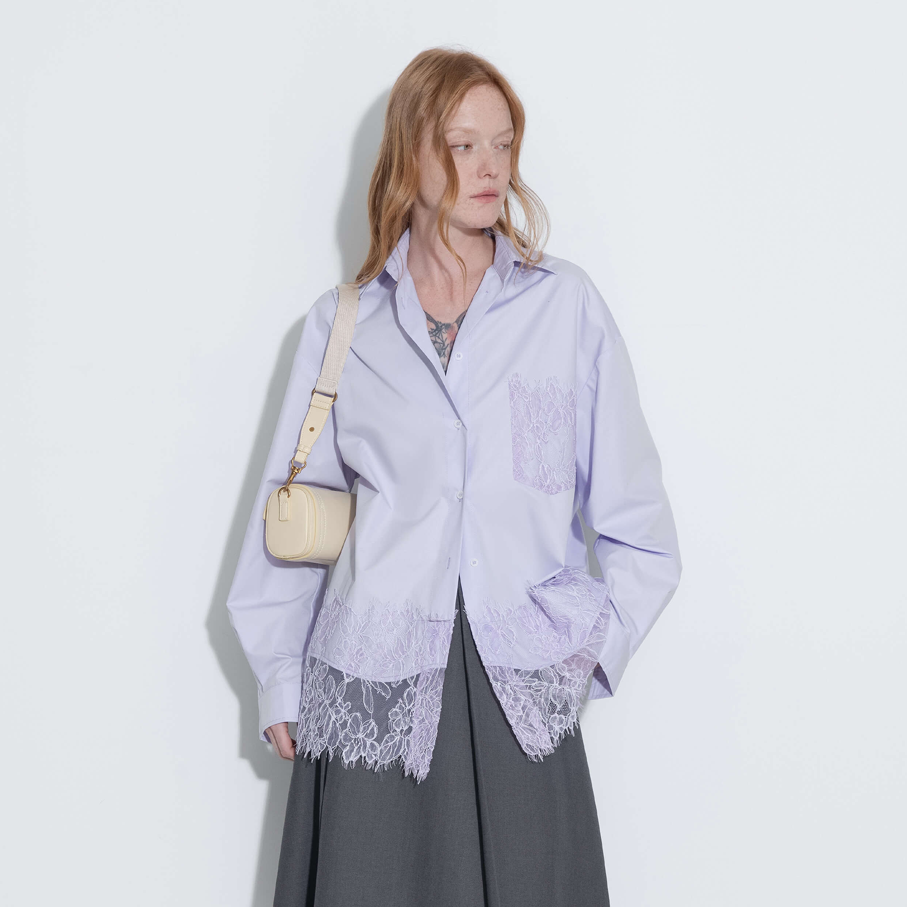 Lace Panel Shirt-6
