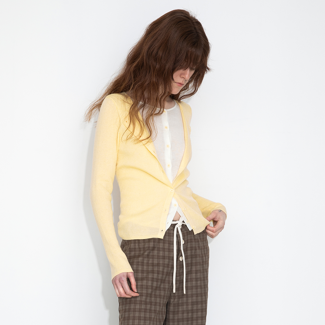 Slim-Fit Long Sleeve Layered Knit Cardigan-13