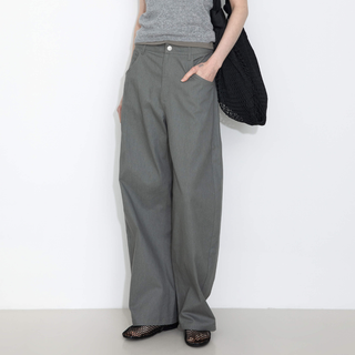 100% Cotton Draped Oversized Wide-Leg Casual Pants
