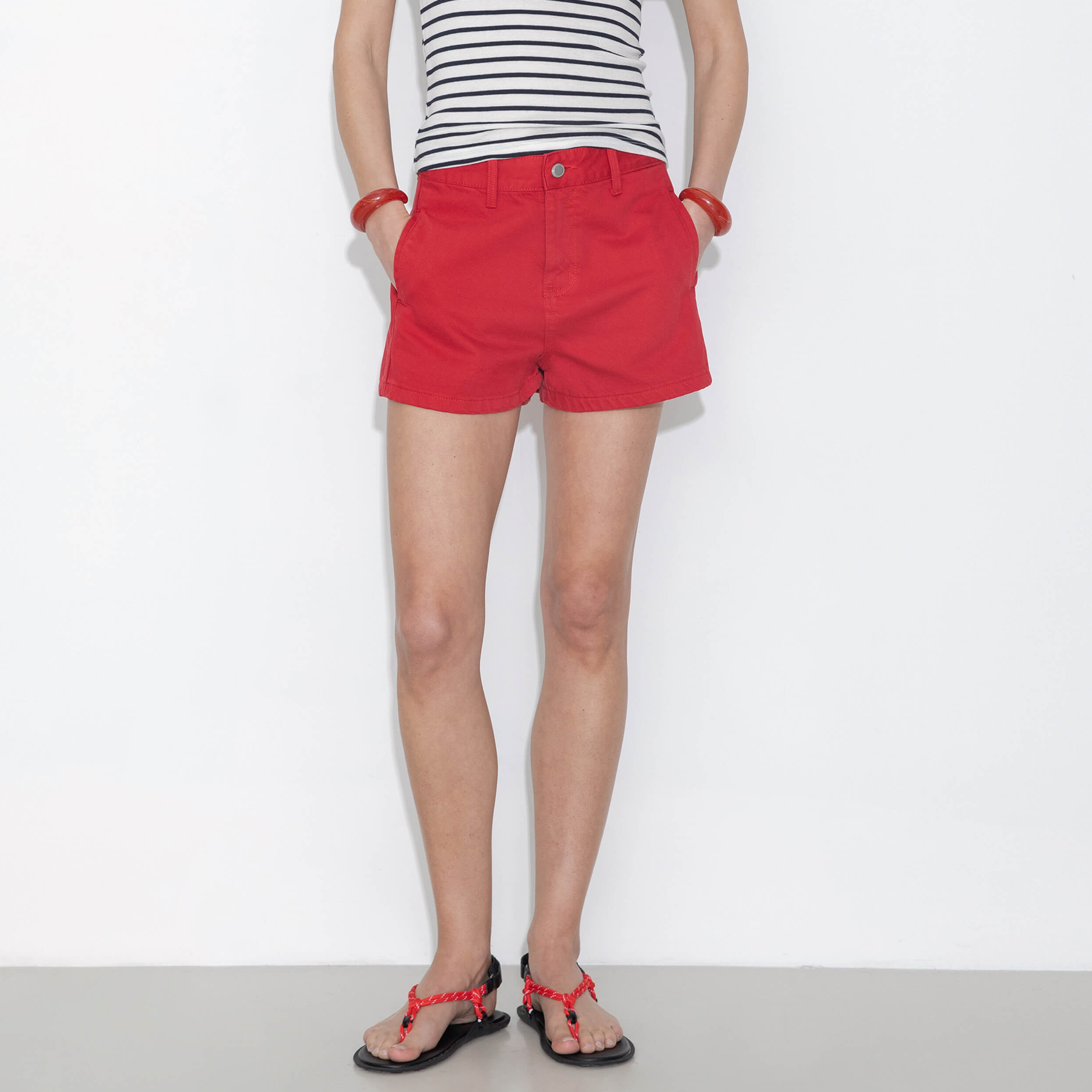 High-Waisted Ultra-Short Casual Shorts-6