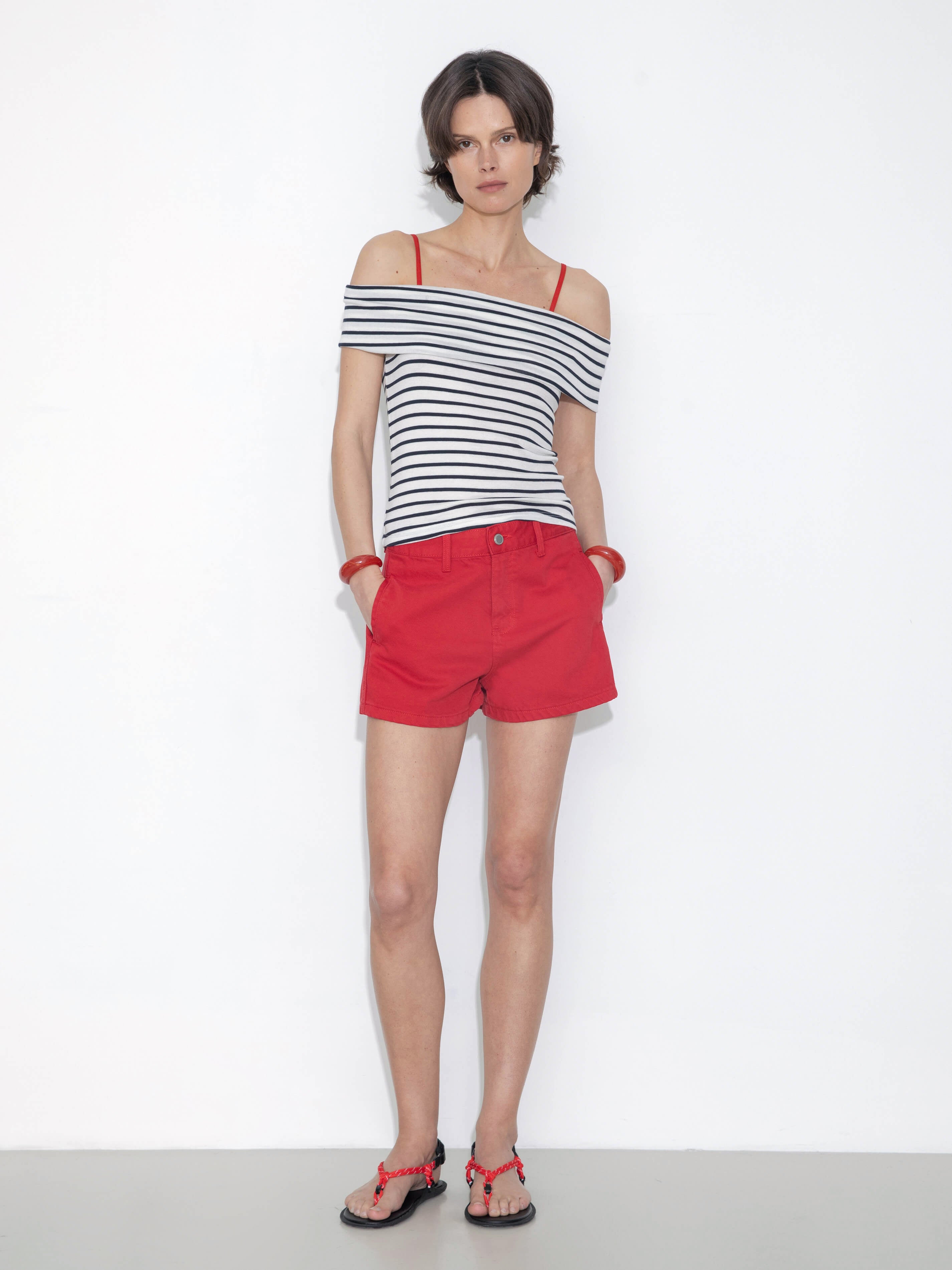High-Waisted Ultra-Short Casual Shorts-5