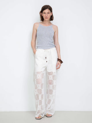 Crochet Knit Hollow-Out Trousers