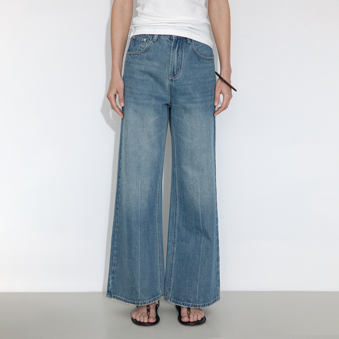 Loose-Fit Flared Vintage Jeans-7