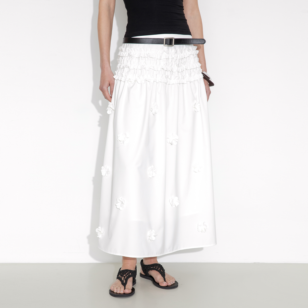 3D Floral Maxi Skirt-7