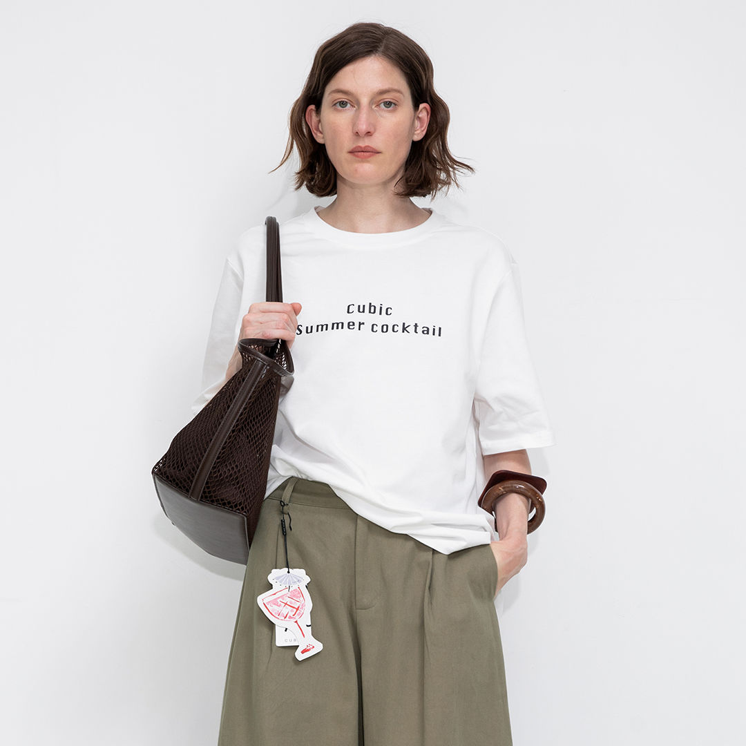 100% Cotton Women's T-Shirt with Front Print-7