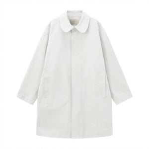 CUBIC Polka Dot Design Patchwork Trench Coat (Pre order: White)-20