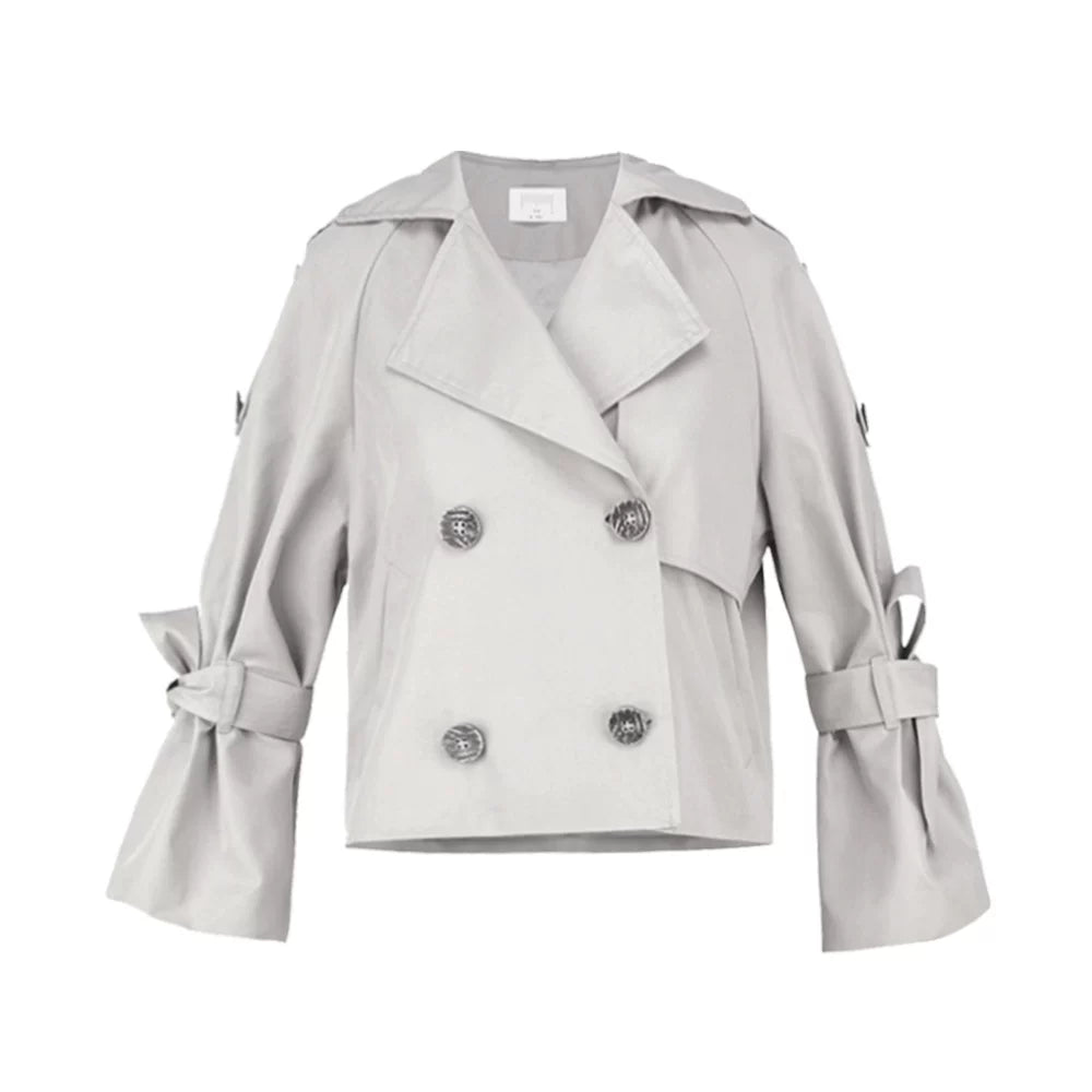 Loose Sleeved Short Trench Coat