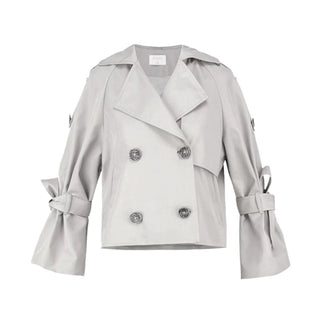 Loose Sleeved Short Trench Coat