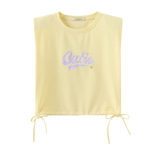 Cubic Power Shoulder Top