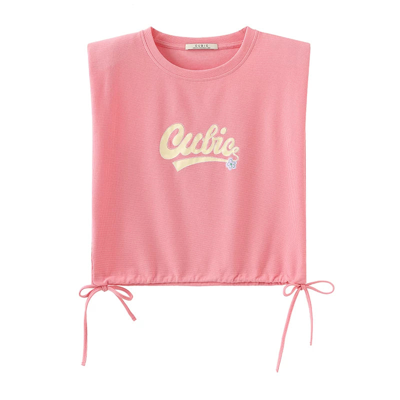 Cubic Power Shoulder Top