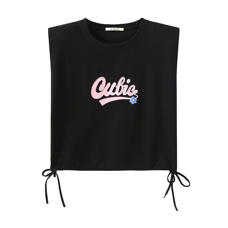 Cubic Power Shoulder Top-2