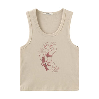 "Stay Weird" Printed Tank Top