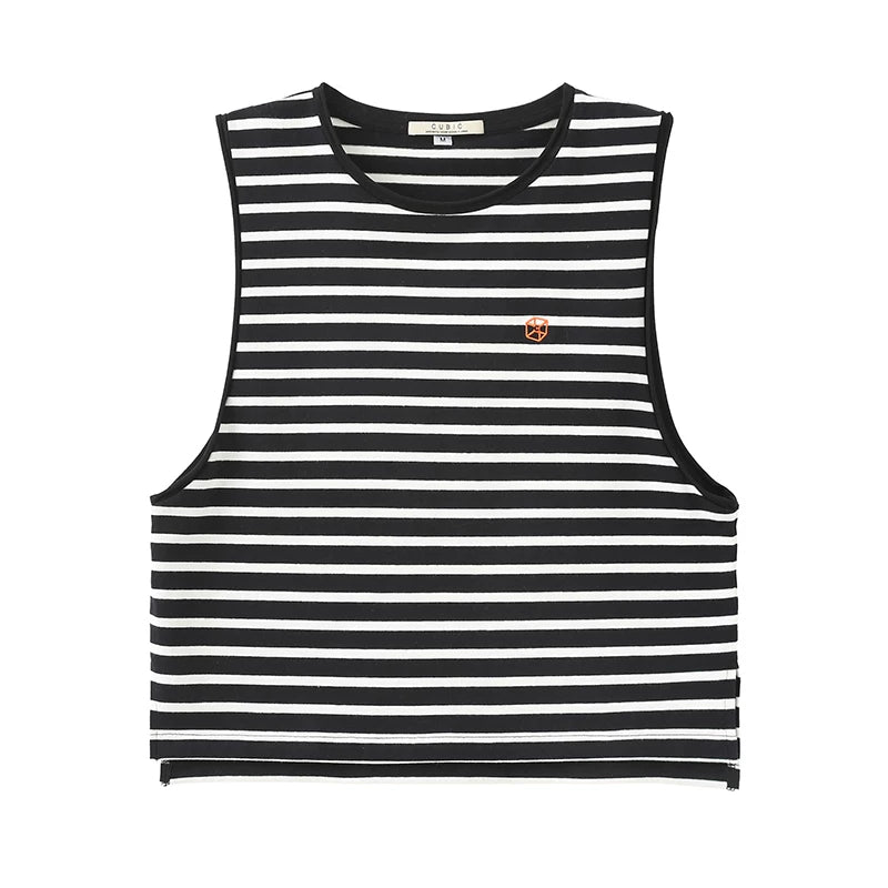 Striped Loose Fit Tank Top-2