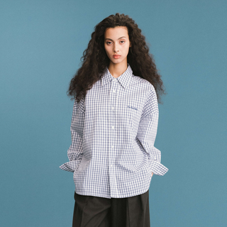 ONE BY CUBIC Checked Oversized Cotton Shirt