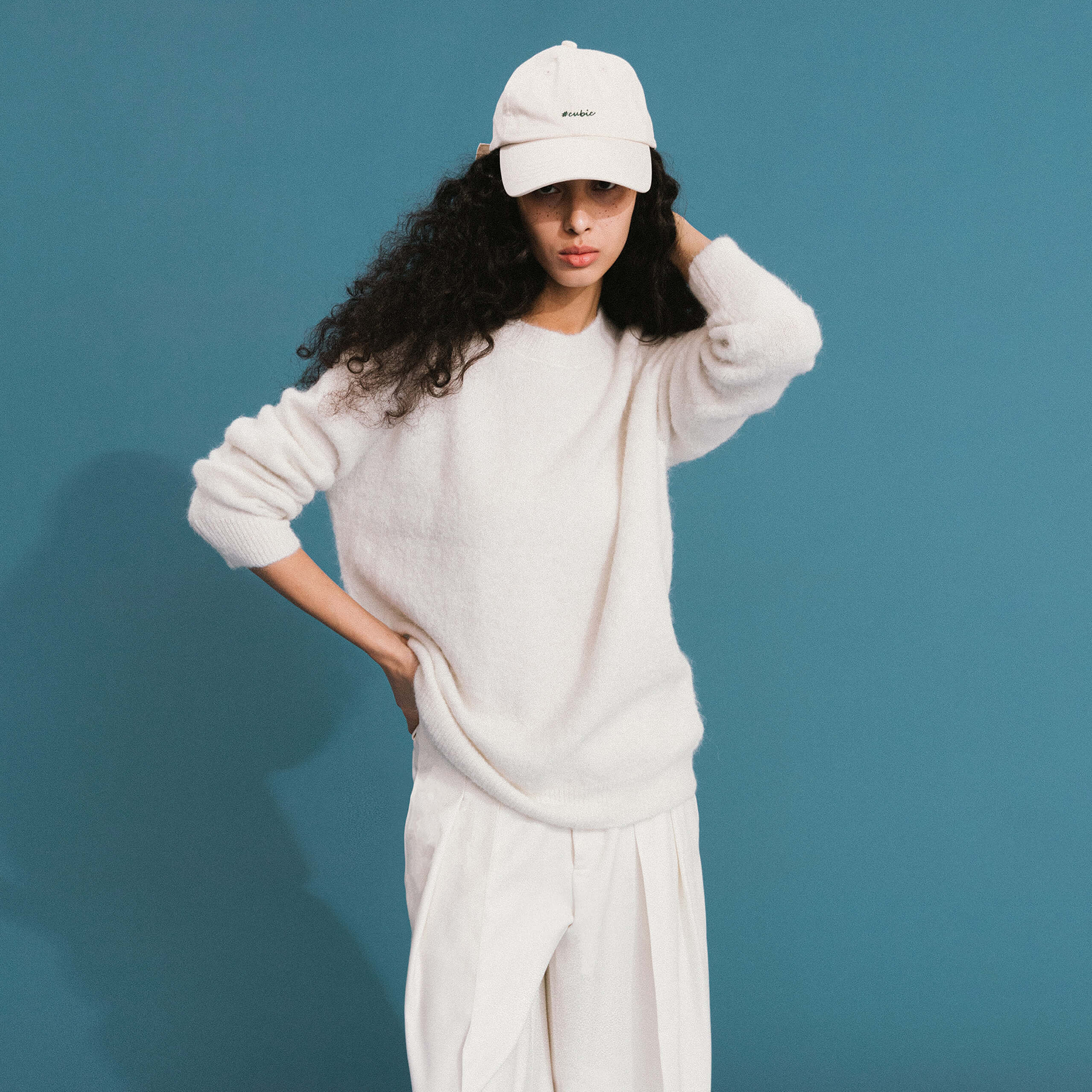 ONE BY CUBIC Brushed Alpaca Knitwear Jumper-19
