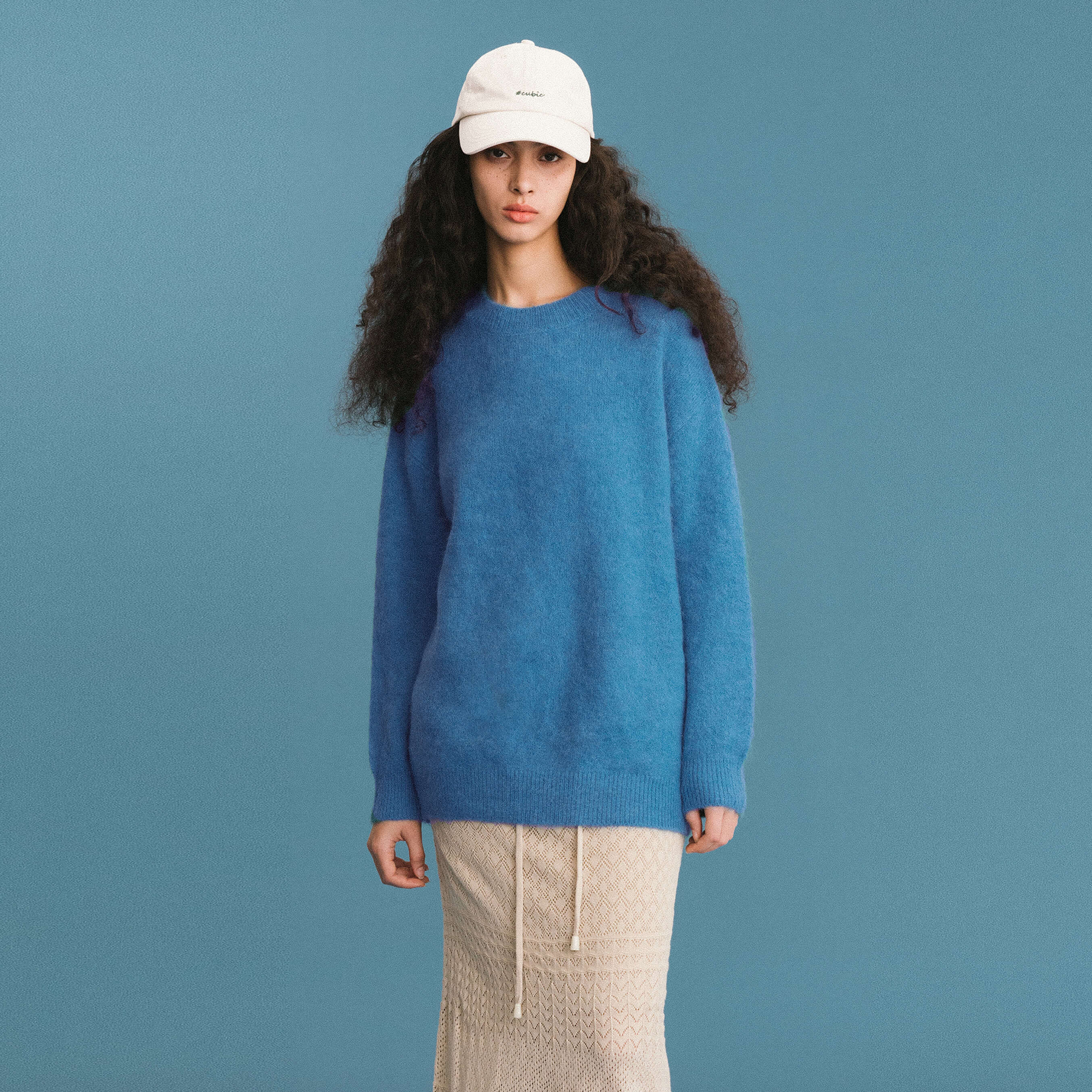 ONE BY CUBIC Brushed Alpaca Knitwear Jumper-4