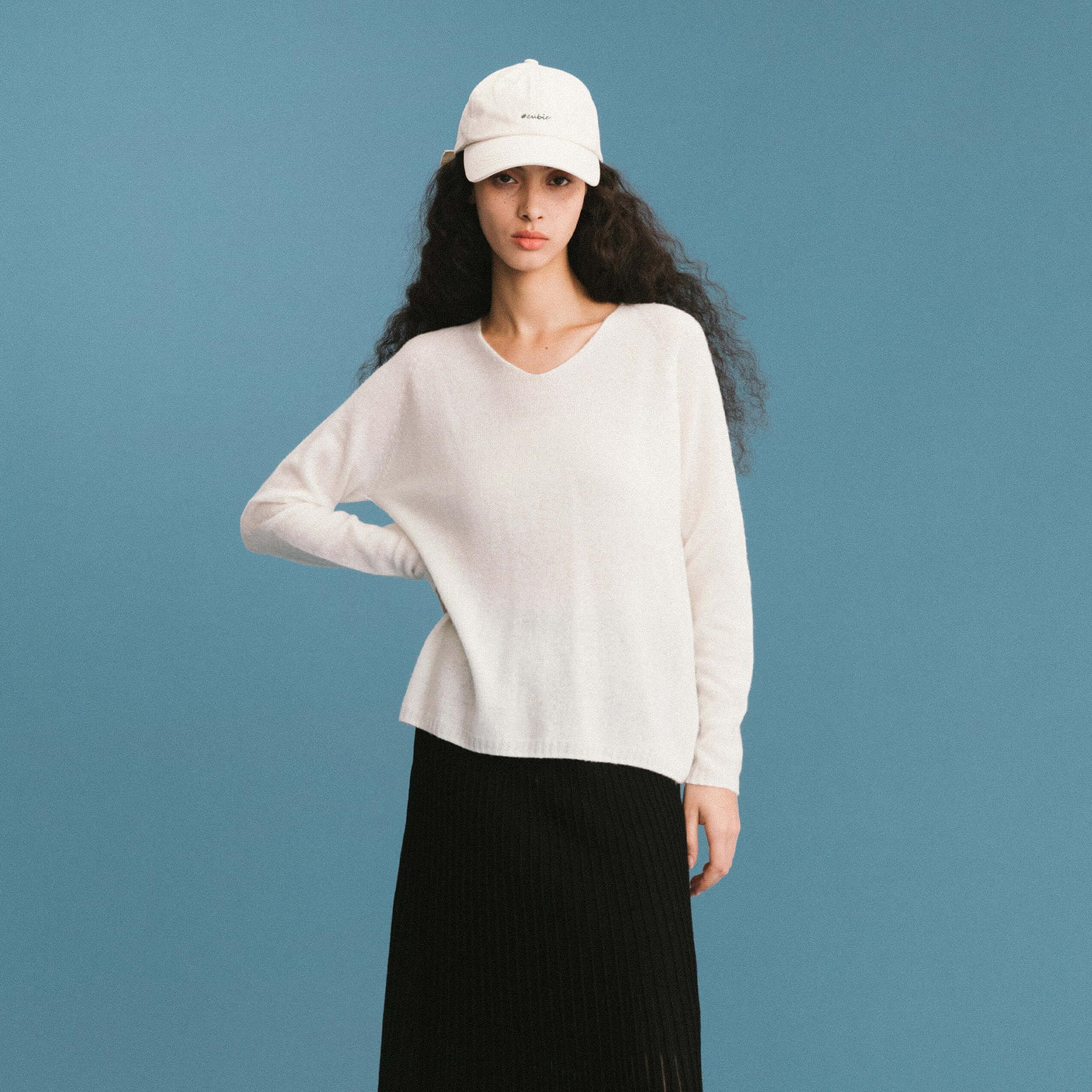 ONE BY CUBIC Boxy 100% Sheep Wool Knitwear Jumper-19
