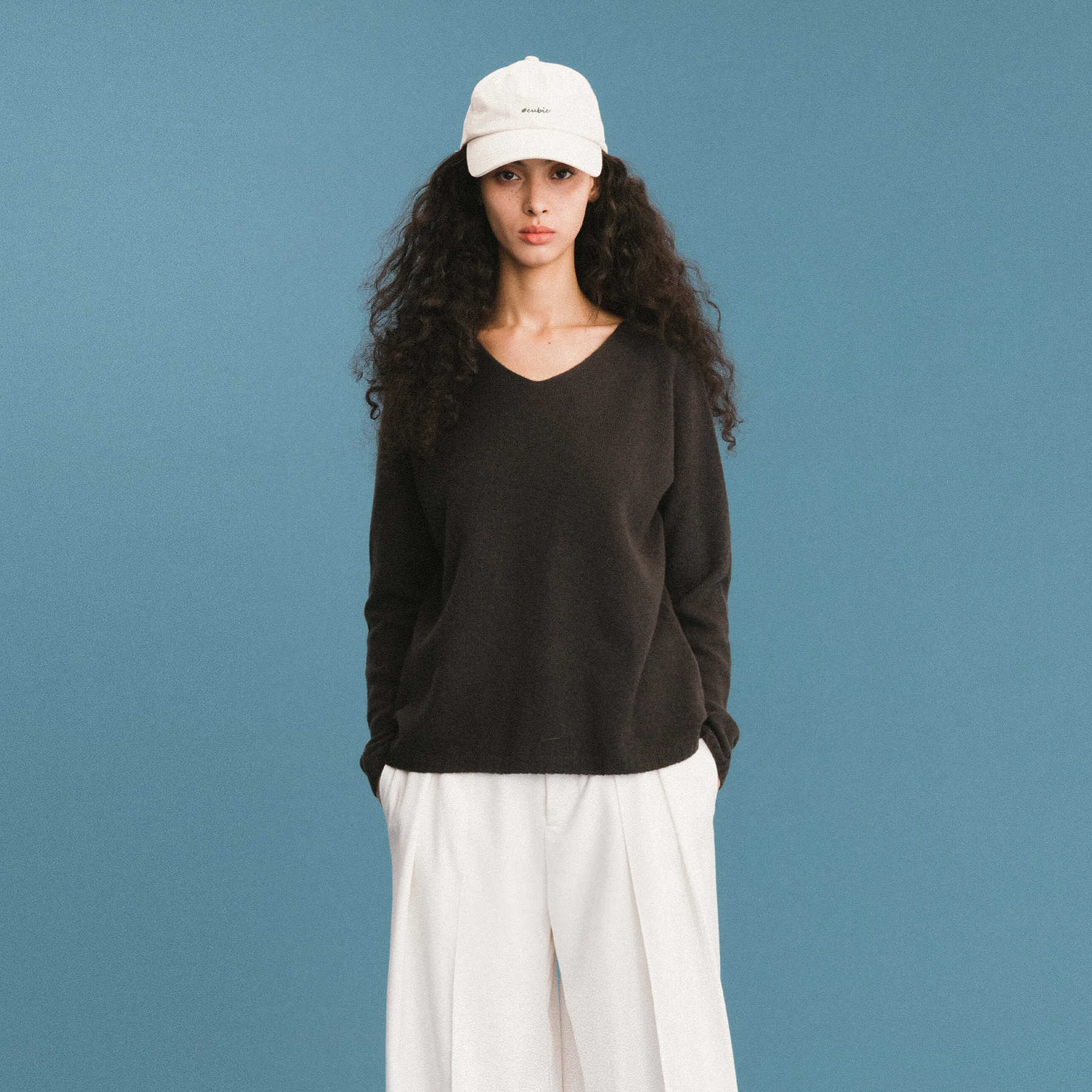 ONE BY CUBIC Boxy 100% Sheep Wool Knitwear Jumper-17