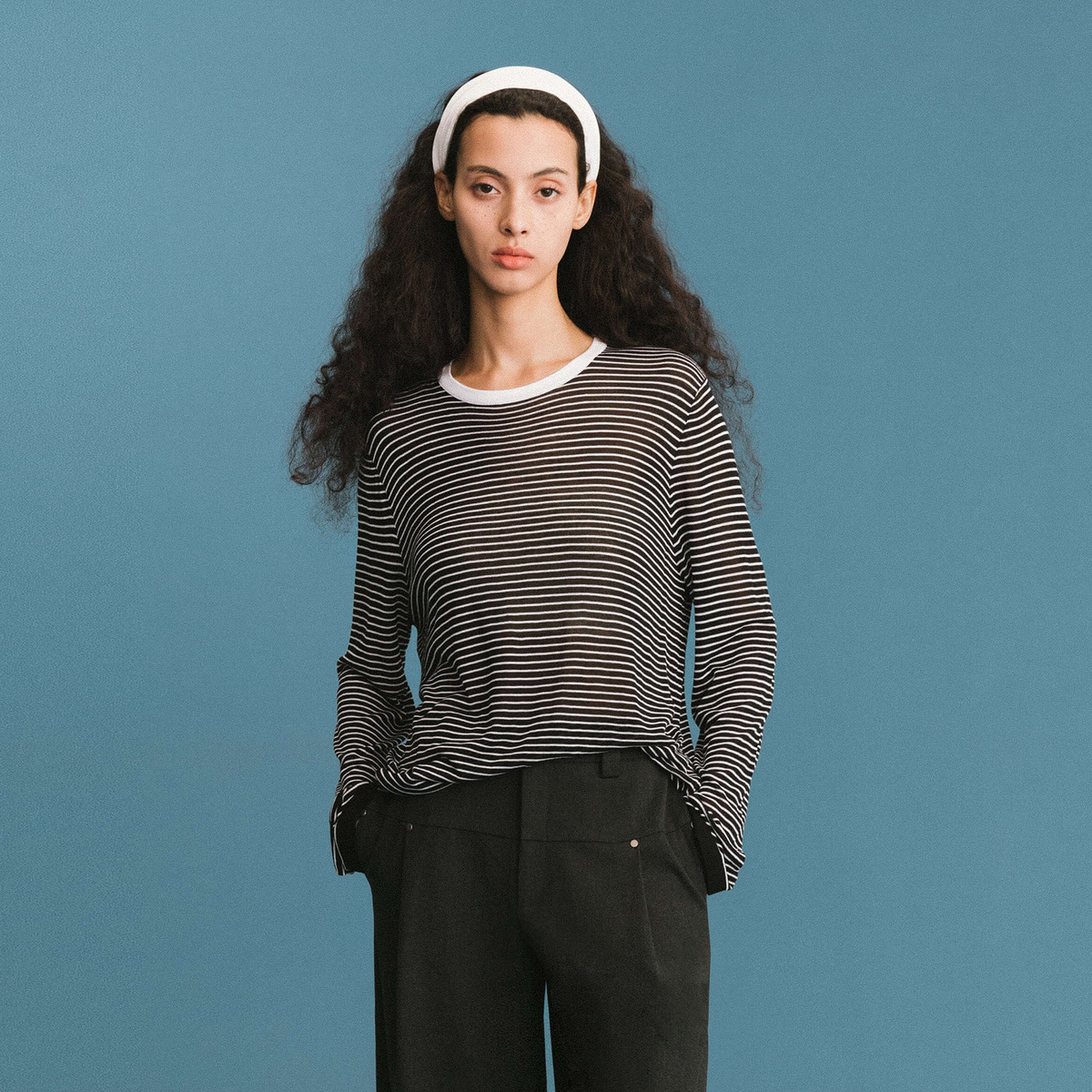 ONE BY CUBIC Thin Stripped Knitwear Jumper-9