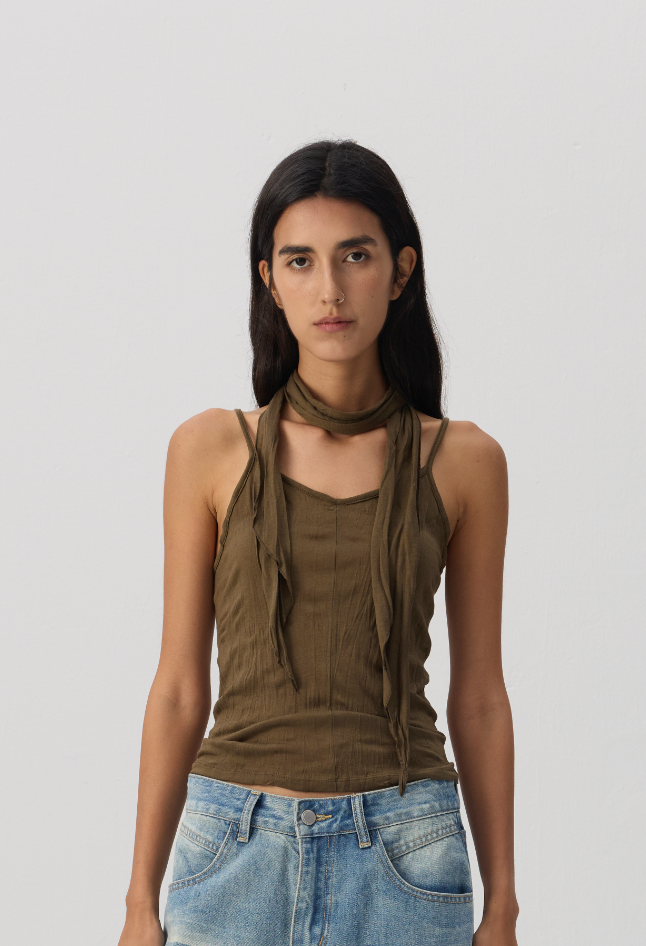 CUBIC Scarf Detail Cami Top-1
