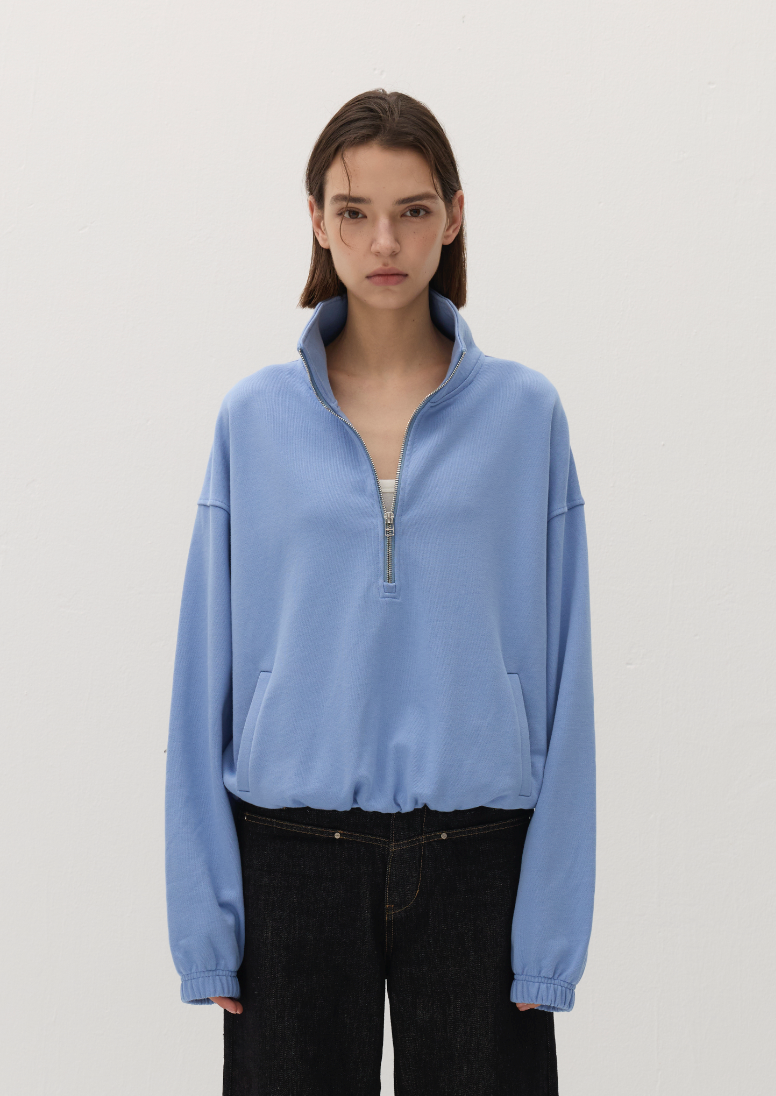 CUBIC 100% Cotton Half Zip Sweatshirt-1
