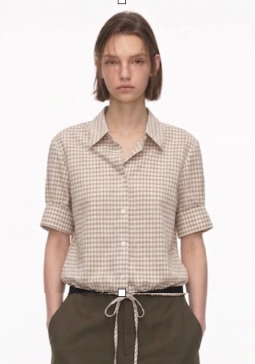 CUBIC 100% Cotton Checked Short Sleeve Shirt-1