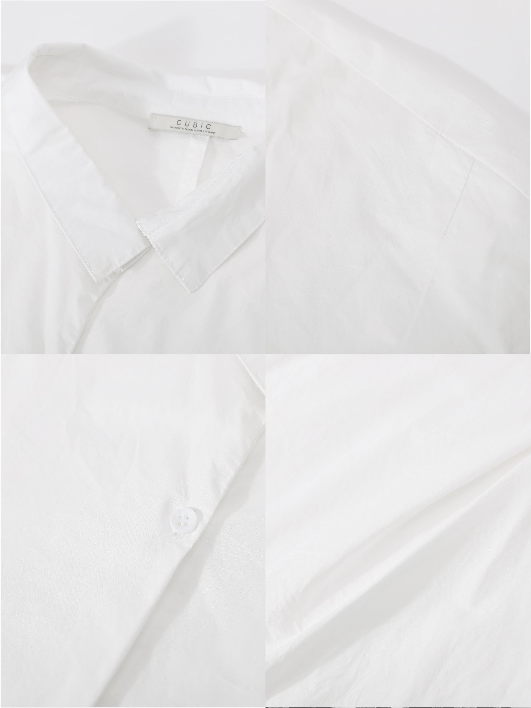 Oversized Asymmetrical White Shirt-9