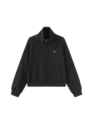 High Neck Zip Up Sweatshirt