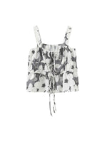 Sleeveless Tiered Floral Blouse