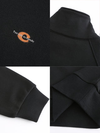 High Neck Zip Up Sweatshirt